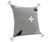 LR Home Zeal 07717 Gray Black White Hunter Green Spanish Villa Pillow