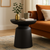 LR Home Zeus 04069 Matte Black Side Table