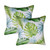 LR Home Noel 08053 Green Blue Pillow