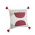LR Home Phoenix 07574 White Black Burgundy Pillow