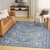Nourison Botanical Washables BOT04 Blue Multicolor Rug