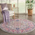 Nourison Passion PSN20 Light Grey Pink Rug