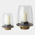 GV Design Theo Contemporary Hurricane Black Brass Candleholder