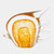 GV Design Coralfish Glass Amber Decorative Sculpture