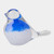 GV Design Calliope Glass Bird Blue with White Decorative Sculpture