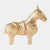 GV Design Funny Fig Horse Gold Decorative Sculpture