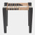 GV Design Fiori Black White Natural Stool