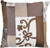 Set of Two Modern Pillows T-2792B Brown Hand Made 100% Silk Rizzy Textiles