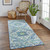 Feizy Foster 3760F Teal Teal Rug