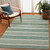 TransOcean Aruba 7539 04 Faded Stripe Aqua Rug