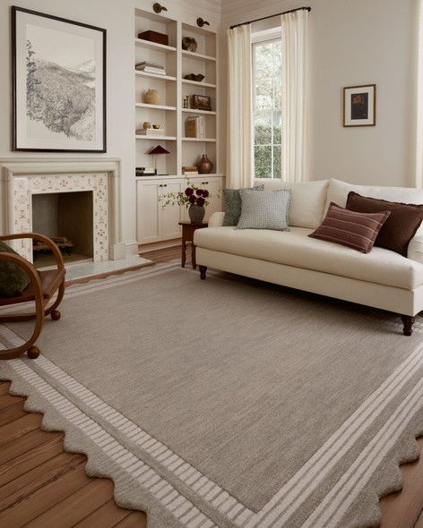 Chris Loves Julia x Loloi Scottie SCO-01 Fog Ivory Rug