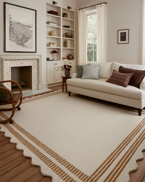 Chris Loves Julia x Loloi Scottie SCO-01 Ivory Rust Rug
