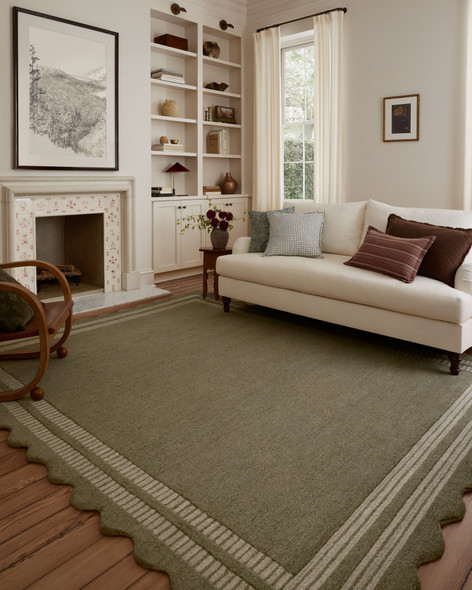 Chris Loves Julia x Loloi Scottie SCO-01 Olive Pebble Rug