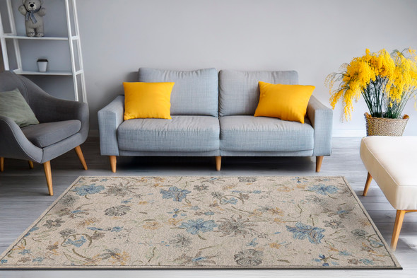 Dynamic Daisy 9089-199 Ivory Multi Rug