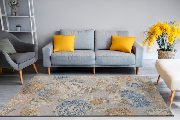 Dynamic Daisy 9090-499 Sage Multi Rug