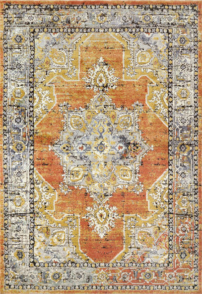 Dynamic Mabel 4093-359 Rust Navy Multi Rug