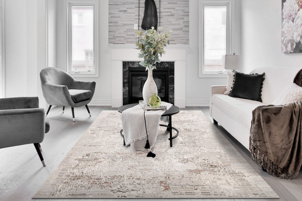 Dynamic Marina 8051-130 White Rose Rug