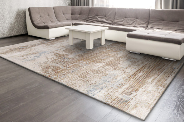 Dynamic Obsession 9533-185 Cream Beige Blue Rug