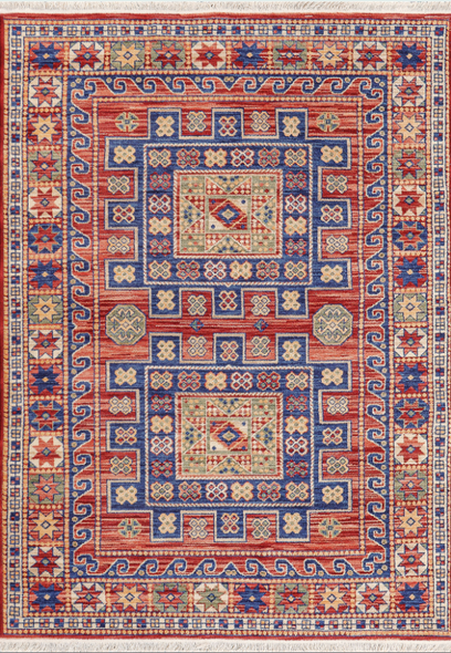 Dynamic Wade 18604-399 Red Multi Rug