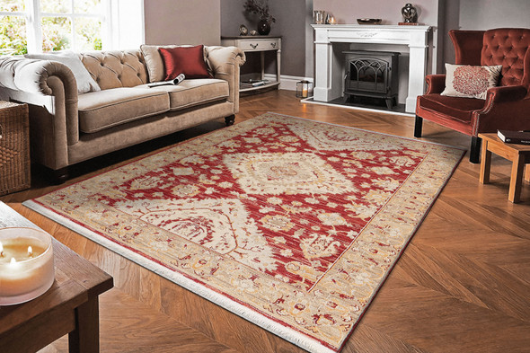 Dynamic Wade 18606-389 Red Beige Multi Rug