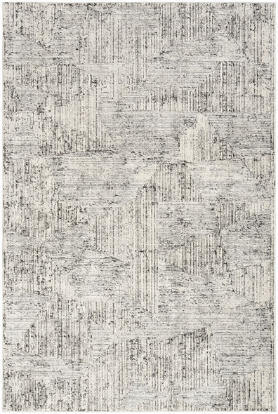 Nourison Calvin Klein CK024 Irradiant IRR01 Cream Black Rug
