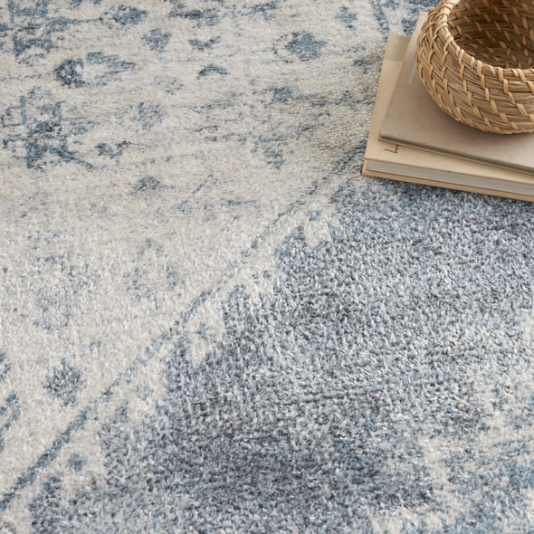 Nourison Home Astra Machine Washable ASW11 Blue Ivory Rug