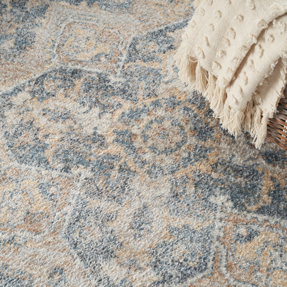 Nourison Home Astra Machine Washable ASW12 Grey Blue Rug