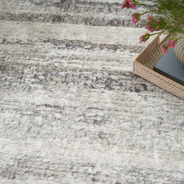 Nourison Home Glitz GLZ10 Cream Grey Rug