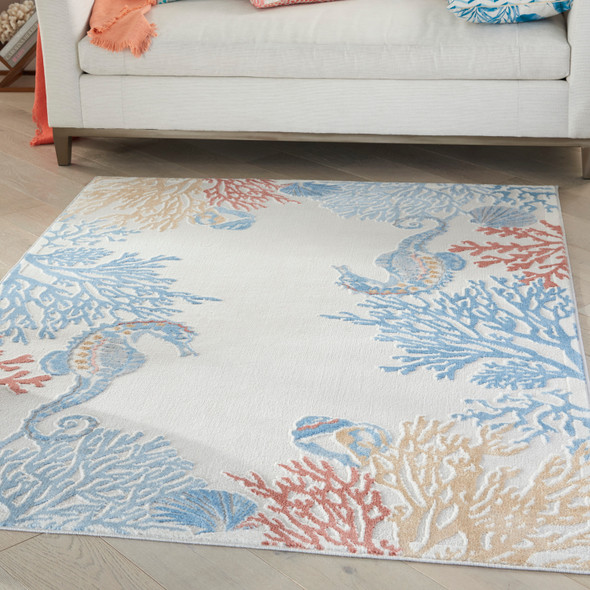 Nourison Home Seaside SDS03 Ivory Multi Rug