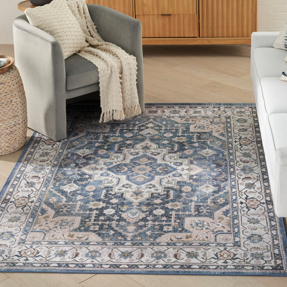 Nourison Home Vintage Home VNH04 Ivory Blue Rug