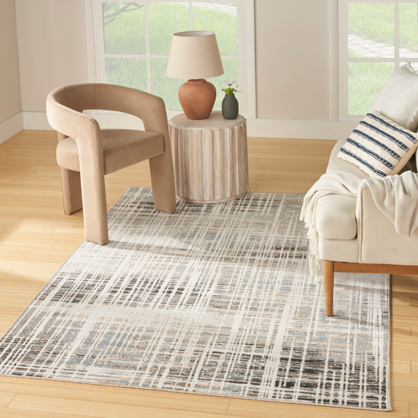 Nourison Home Washable Decor WSD07 Ivory Blue Rug