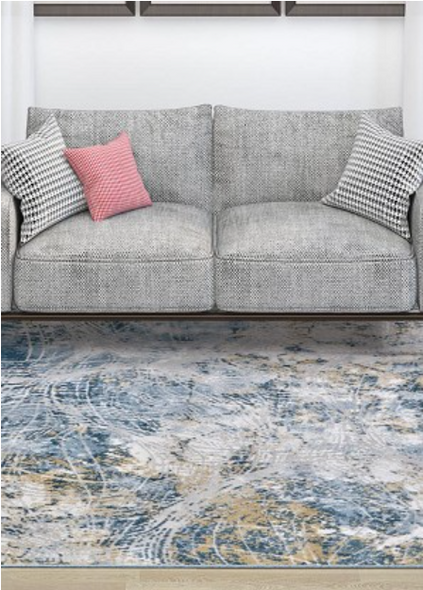 Couristan Brocatelle 2604 8935 Gulf Streams Ocean-Cream Rug