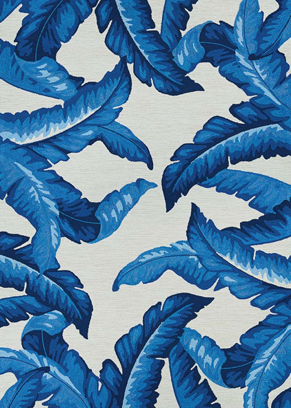 Couristan Covington 2993 2003 Palm Leaves Blue Rug