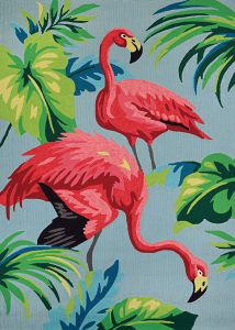 Couristan Covington 6177 0220 Flamingos Multi Rug