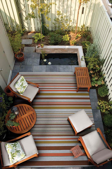Couristan Dolce 7518 4404 Striped Sunset Rug