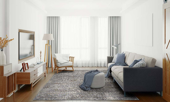 Couristan Easton 6372 2474 Landscape Grey Antique Cream Rug