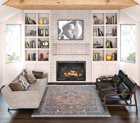 Couristan Halli H724 3100 Kerman Brick-Brown-Mlt Rug