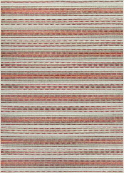 Couristan Monaco 6041 3151 Marbella Coral Ivory Pewter Rug