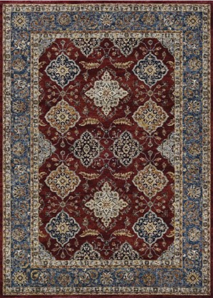 Couristan Monarch Je57 1454 Yamut Bordeaux Slate Rug