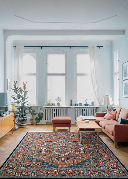 Couristan Old World Classic 4553 4350 Antique Mashad Burnished Clay Rug