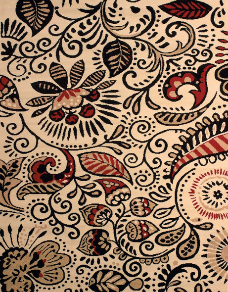 United Weavers Dallas 851 11015 Bandanna Ivory Rug