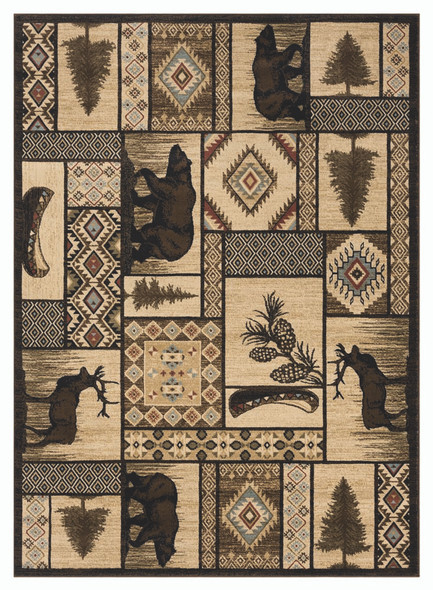 United Weavers Highlands 3115 60375 Jungle Mountain  Multi Rug