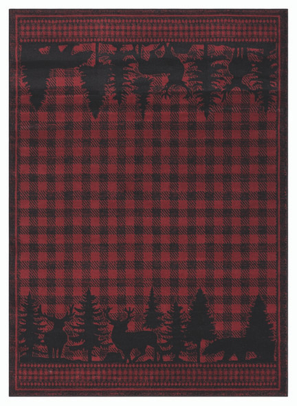 United Weavers Highlands 3115 60830 Woodland  Red Rug