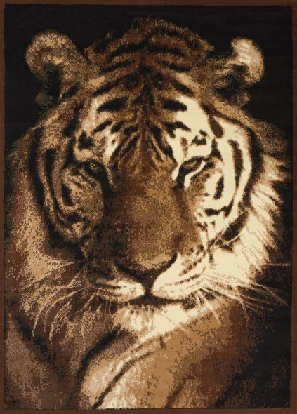 United Weavers Legends 910 2450 Tiger Portrait Multi Rug
