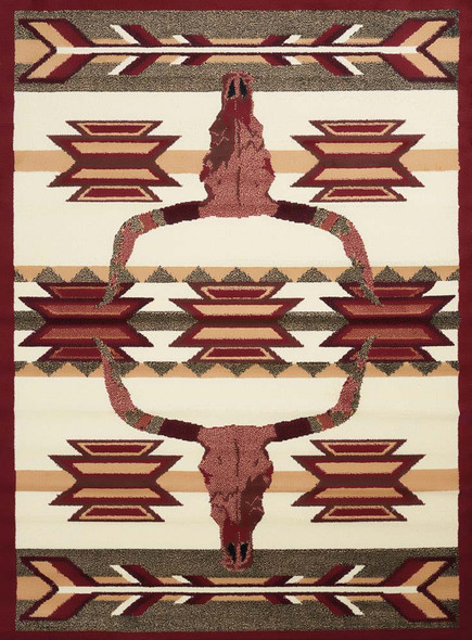 United Weavers Legends 910 3730 Bone Arrow Multi Rug