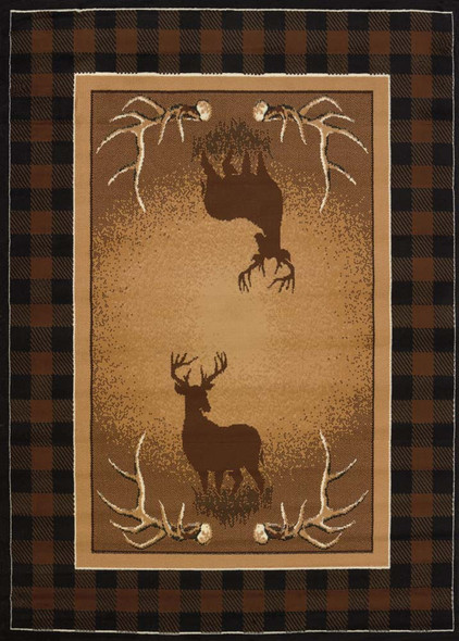 United Weavers Legends 910 5050 Antler Buck Multi Rug