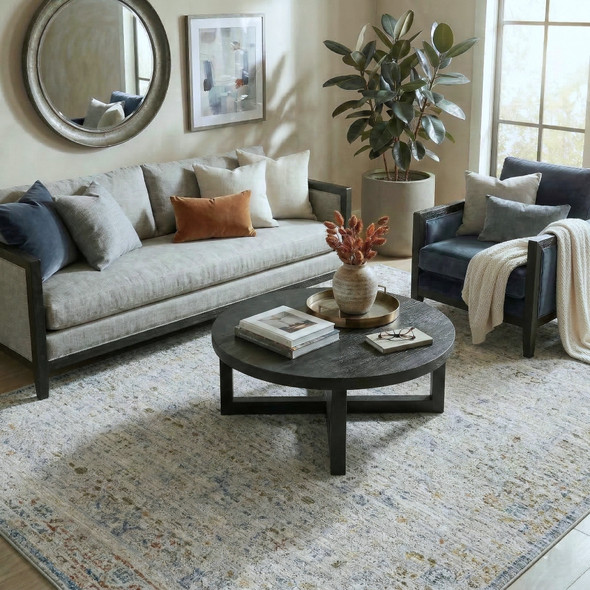 LR Home Allure 82474 Light Gray Blue Rug