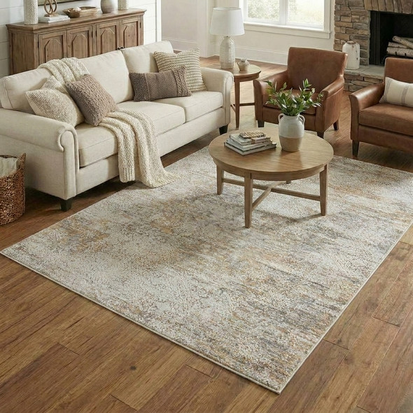 LR Home Brisbane 82283 Gray Beige Rug