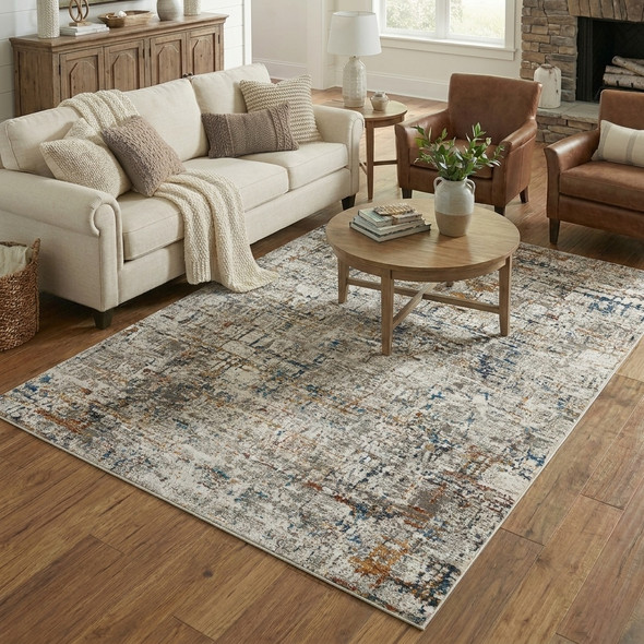 LR Home Brisbane 82289 Gray Multi Rug