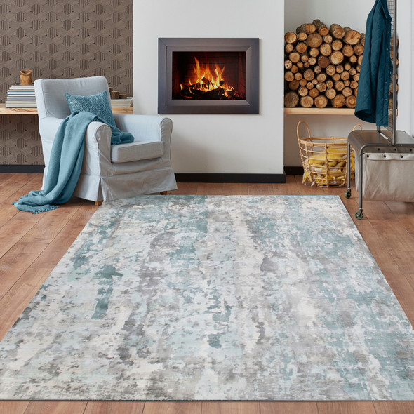 LR Home Calypso 81695 Blue Gray Rug